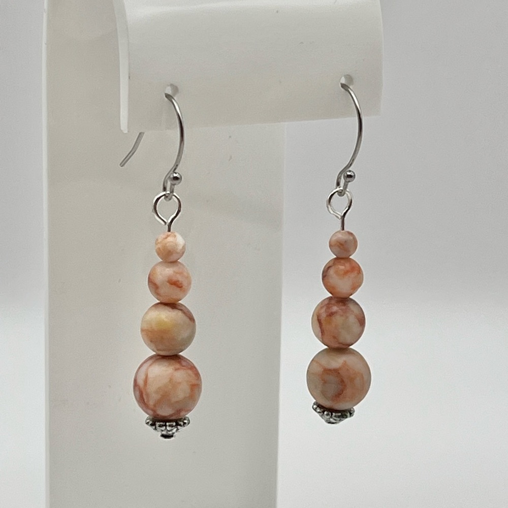 RED NETWORK JASPER EARRINGS - Picture 9 of 11